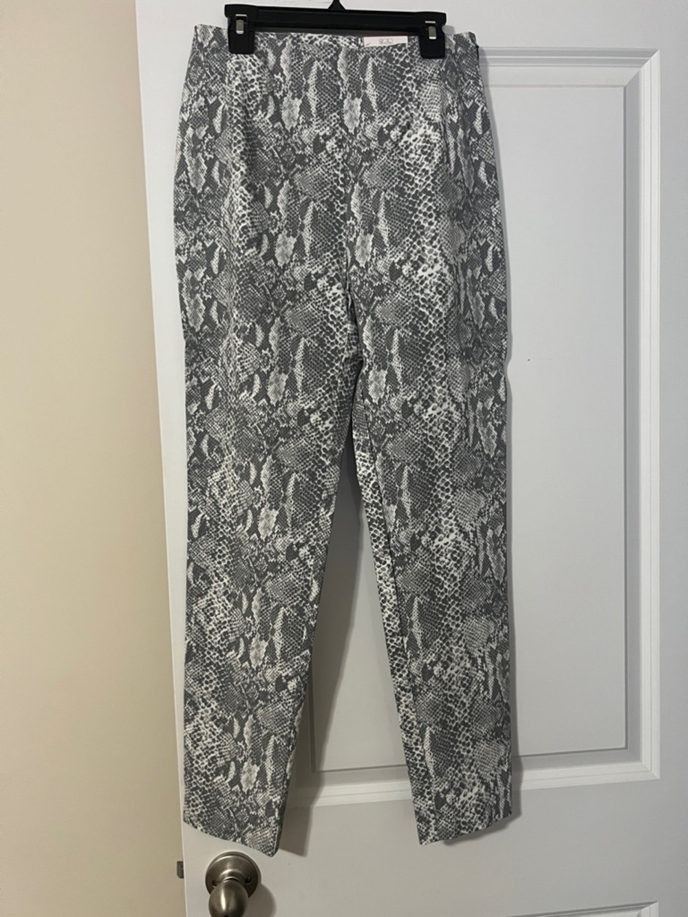 Time and Tru Snake-Print Gray Chinos